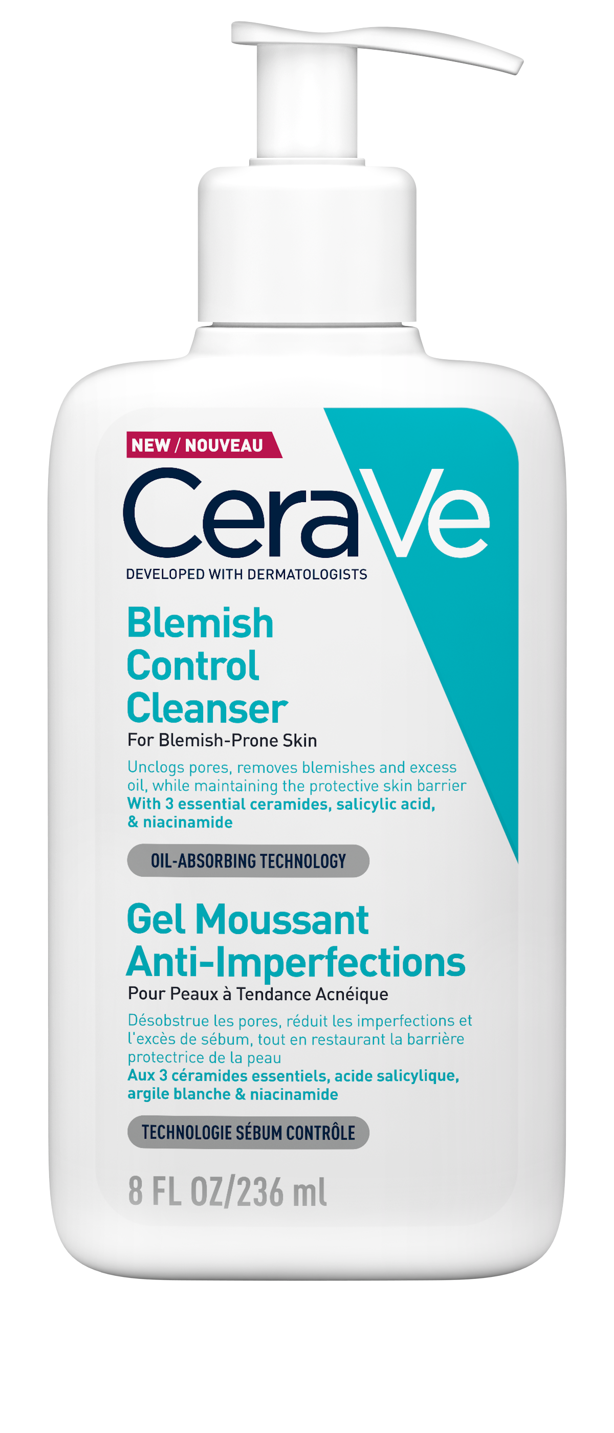 CeraVe Gel Moussant Anti-Imperfections | Peau Grasse à Tendance Acnéique | 236ml