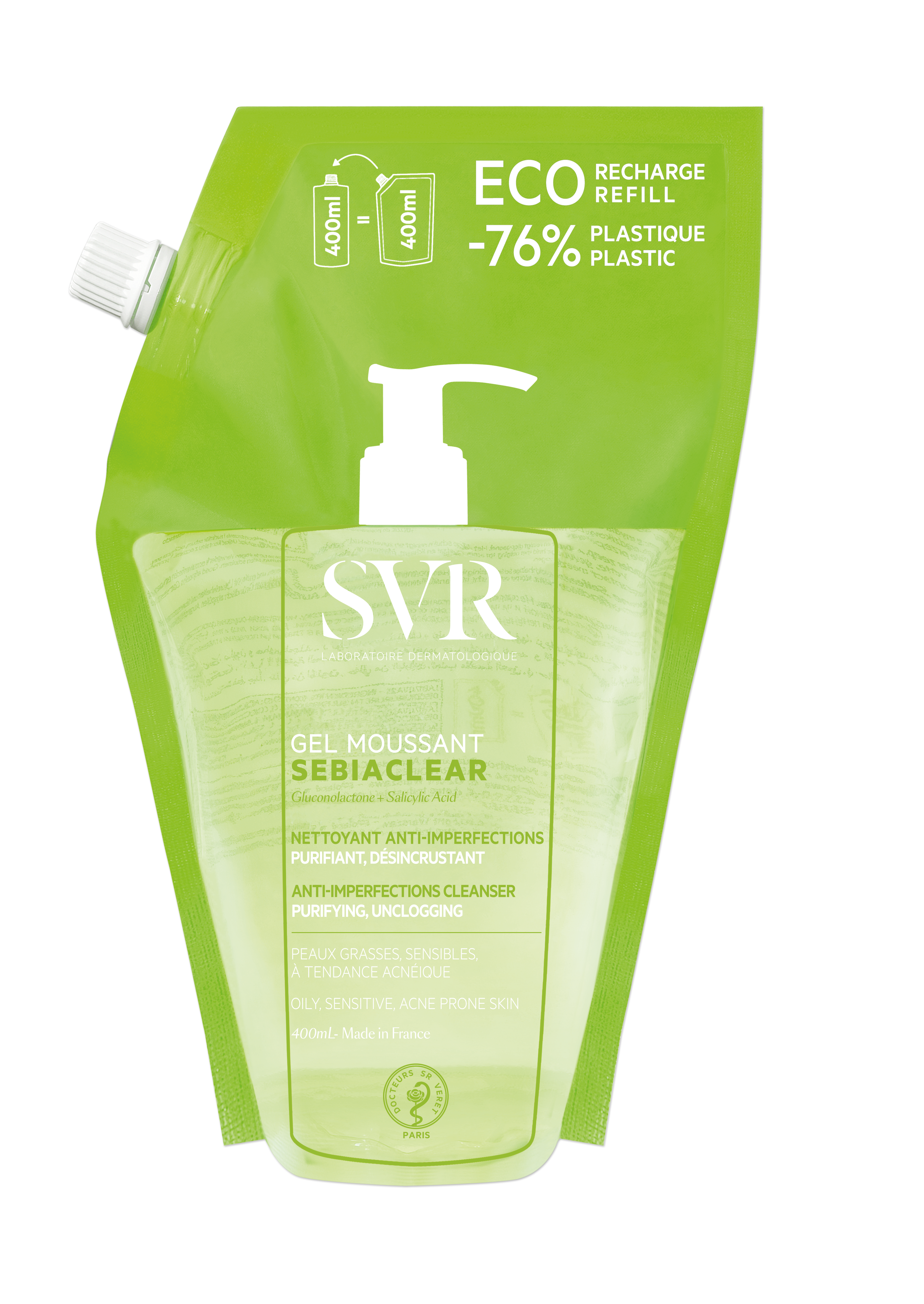SEBIACLEAR GEL MOUSS RECHARGE 400ML
