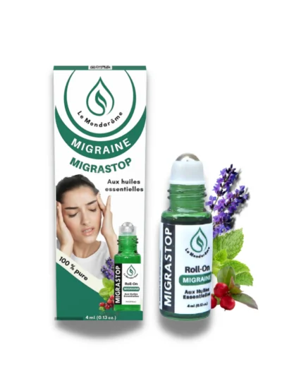 Roll-on aux huiles essentielles, soulage maux de tête et migraine