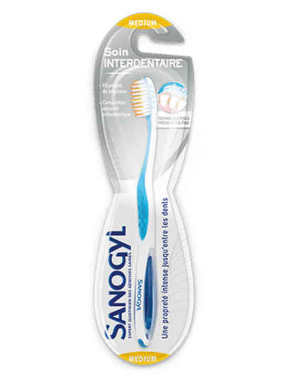 SANOGYL BROSSE À DENTS INTERDENTAIRE SOUPLE ROSE, BLEU, VERT